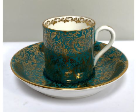 A selection of ceramics, including early blue and white Worcester, and various coffee cans and saucers, including a bat print