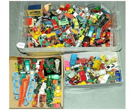 Matchbox, Corgi, Husky large mixed group of unboxed vehicles. To include Matchbox 35 Snow - Trac, Corgi Juniors Whizzwheels A