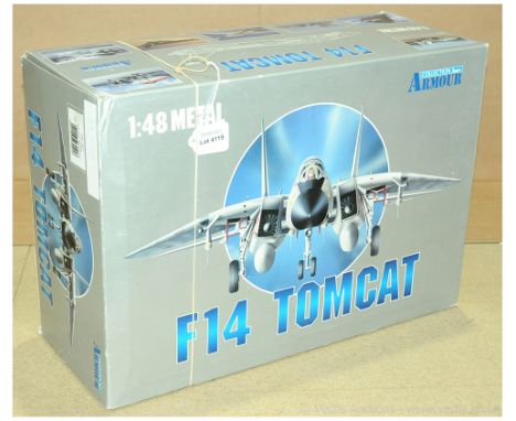 Collection Armour, a boxed 1:48 scale military aircraft comprising of 98041 F-14 Tomcat (US Navy) "Black Bunny". Model appear