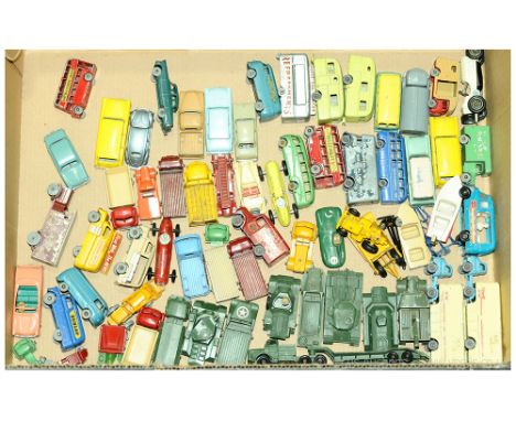 Matchbox Regular Wheel &amp; yesteryear issues group of unboxed. To include 7 Ford Anglia - light blue - black plastic wheels