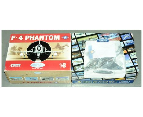 Franklin Mint Collection Armour, a boxed pair of 1:48 scale military aircraft comprising of 98034 F4 Phantom (US Navy) "Screa