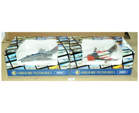 Franklin Mint Armour Collection, a boxed pair of 1:48 scale military aircraft comprising B11E194 F4 Phantom VX-4 9 (US Navy) 