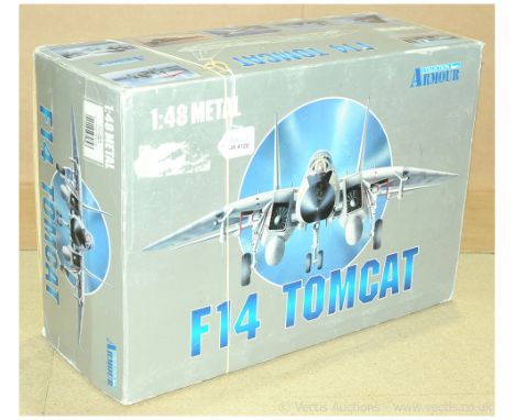 Collection Armour, a boxed 1:48 scale military aircraft comprising of 98039 F-14 Tomcat (US Navy) "Top Gun". Model appears Go