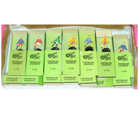 Subbuteo Table Soccer a boxed group of Ref C.120 Footballer Statuettes to include Ref 288 "Djurjarden", Ref 309 "Bradford Cit