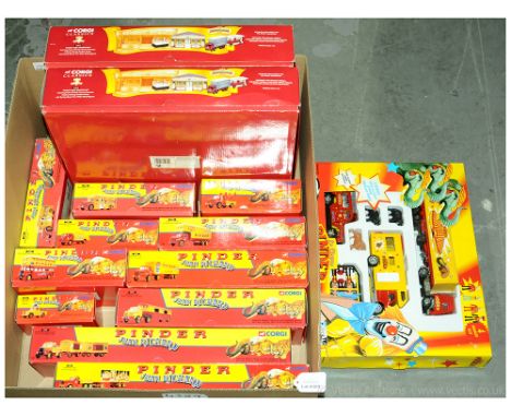 Corgi Showmans Range &amp; Pinder circus vehicles &amp; sets. To include 2x 31012 Showmans Range - Mickey Kiely Boxing Sets, 