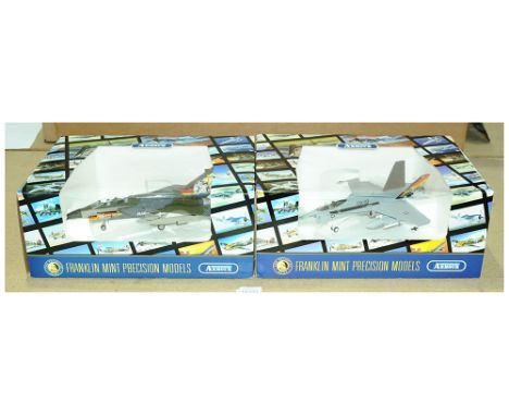 Franklin Mint Armour Collection, a boxed pair of 1:48 scale military aircraft comprising B11C591 Phantom (USS Abraham Lincoln