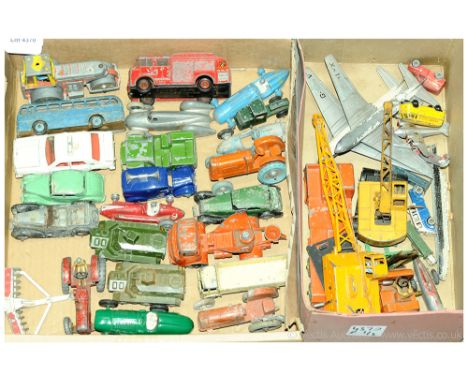 Dinky, Charbens &amp; others mixed group of unboxed vehicles. To include 40A Riley - green, 2x Comet Airliner "BOAC", Charben