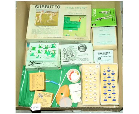 Subbuteo Rugby &amp; Cricket a mixed group of items. To include Rugby  R17 Wakefield Trinity + correct kicking fullback &amp;