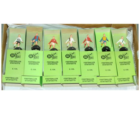 Subbuteo Table Soccer a boxed group of C.120 Footballer Statuettes to include Ref 121 "Vienna", Ref 132 "Borussia M'Gladbach"