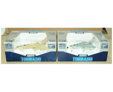 Armour Collection, a boxed pair of 1:48 scale military aircraft comprising of 98099 Tornado GR-MK1 13 SQN (UK Royal Air Force