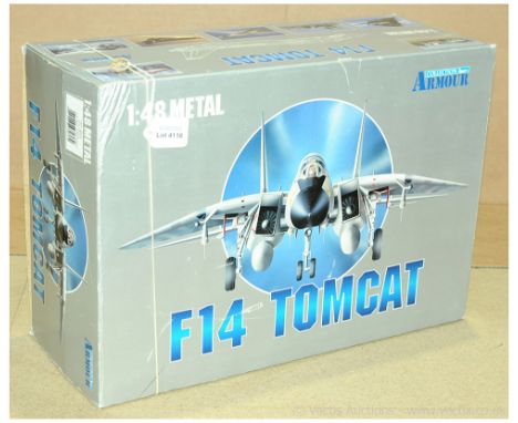 Collection Armour, a boxed 1:48 scale military aircraft comprising of 98036 F-14 Tomcat (US Navy) "Jolly Roger". Model appear