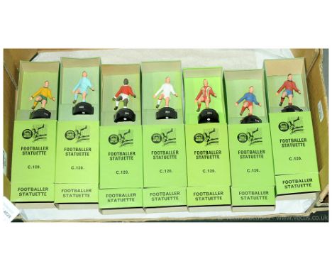 Subbuteo Table Soccer a boxed group of C.120 Footballer Statuettes to include Ref 344 "Bezieres", Ref 233 "Vard" along with o