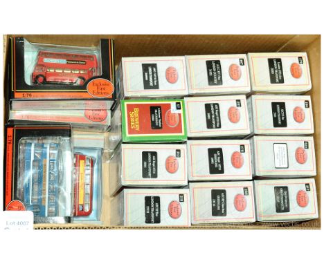 EFE (Exclusive First Editions) a boxed group to include 14302 Leeds Horsfield Tramcar ?Whitbread/Stylo?, 26401 Daimler Utilit