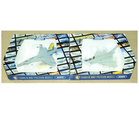 Franklin Mint Armour Collection, a boxed pair of 1:48 scale military aircraft comprising B11E060 Eurofighter (UK) &amp; B11C9