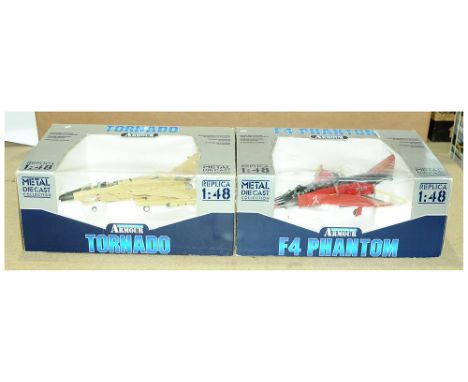 Collection Armour, a boxed pair of 1:48 scale military aircraft comprising of B11B555 F4 Phantom II - Luftwaffe JG 71 &amp; 9