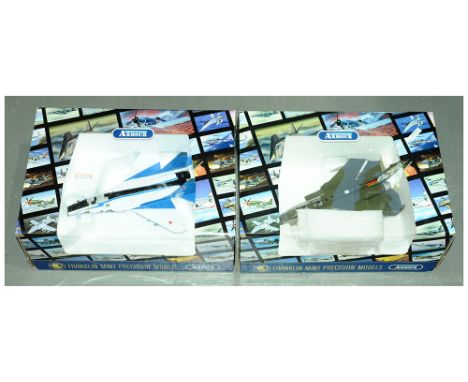 Franklin Mint Collection Armour, a boxed pair of 1:48 scale military aircraft comprising of B11B630 MIG 29 Aerobatics Team "K