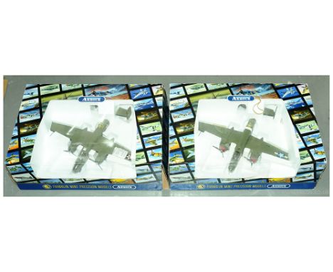 Franklin Mint Collection Armour, a boxed pair of 1:48 scale military aircraft comprising of  B11B317 B25 Mitchell Bomber (USA