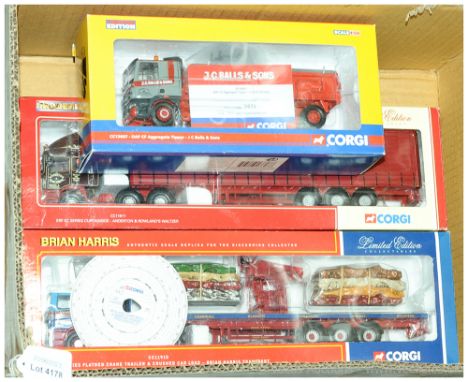 Corgi, a boxed 1:50 scale commercial group to include CC13607 (Tippers) DAF CF Aggregate Tipper "JC Balls &amp; Sons" and oth