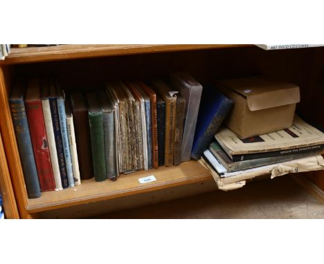 A shelf of various books about lathes and their uses, ironmongery catalogues etc 