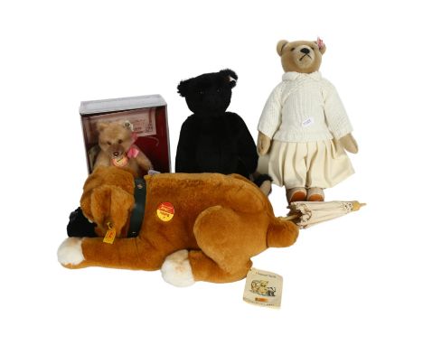 STEIFF - a Steiff Bobby the Boxer dog, ref. 078101, a boxed Jackie 1953 limited edition replica bear, in original presentatio