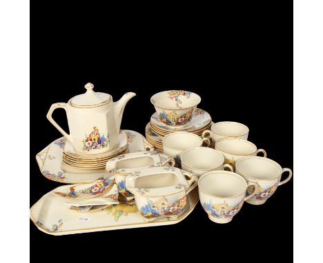 1930s Hampton tea set, including teapot 