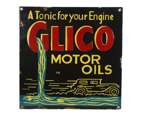 An enamel advertising sign "Gilco Motor Oils", W30.5cm 