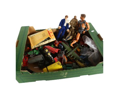 A quantity of Vintage toys, mostly diecast vehicles, including such makers as Dinky, Matchbox, Corgi etc, there are also a qu