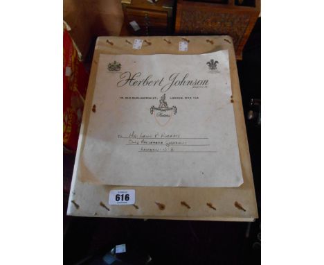 A vintage top hat made by Herbert Johnson of London contained in original box with label to lid
