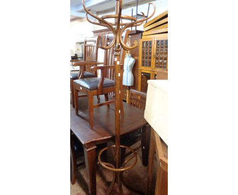 A 20th Century freestanding bentwood hat and coat stand - slight damage to lower ring