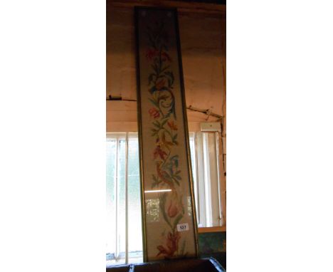 Tapestry An old tall framed tapestry depicting birds amongst foliage