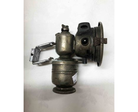 An antique carbide bicycle lamp by Panther of Birmingham