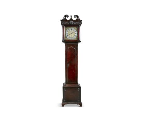 AN IRISH MAHOGANY LONGCASE CLOCK, BY JOHN DALTON, DUBLIN C.1770,  the brass dial signed John Dalton, Dublin, with subsidiary 