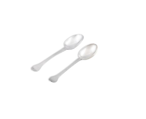 TWO RARE NORWICH SILVER TREFOIL SPOONS  The first example: 1691, maker's mark of Thomas Havers, with rat tail bowl, the handl