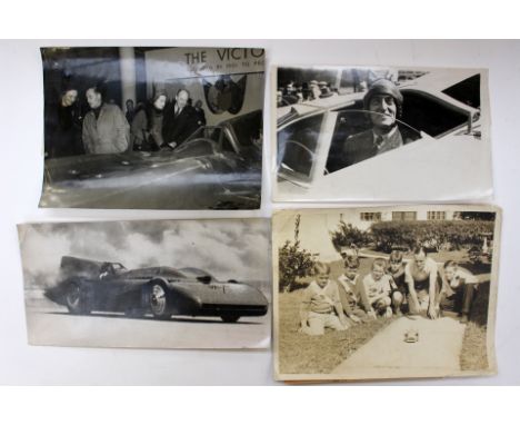 Motor Sport / Automobilia interest: Collection of four original press photographs relating to Major Sir Malcolm Campbell (188