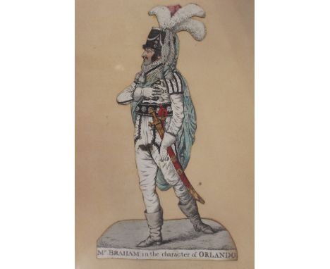 Toy theatre/caricature interest: collection of 19th Century etchings, comprising late Georgian hand coloured print of Blucher