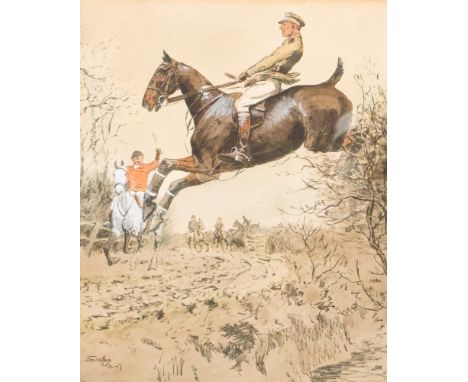 Charles "Snaffles" Johnson Payne, lithograph heightened with watercolour, 'Blighty - and only five-and-twenty per cent of the