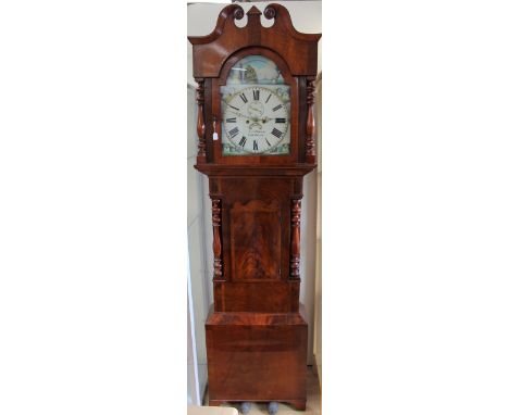 An early 19th Century mahogany eight day longcase clock, the dial inscribed 'Z A Todeschi, Willenhale', moonphase dial, white