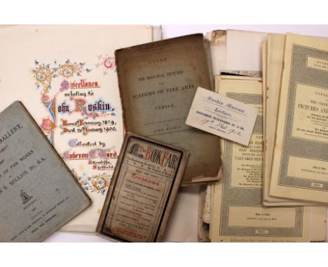 John Ruskin interest: A collection of printed material and ephemera relating to the leading English art critic of the Victori
