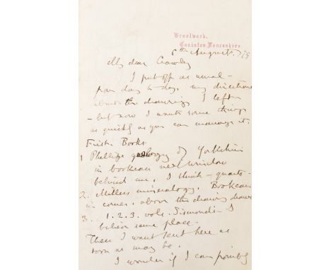  John Ruskin (1819-1900), leading English art critic of the Victorian era, collection of four autograph letters, two on paper