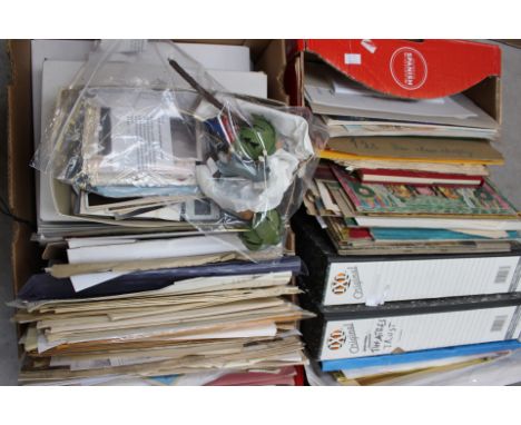 A large selection of paper theatre ephemera to include play scripts, scenes by Webb, Skelt and Pollock postcodes, two boxes 