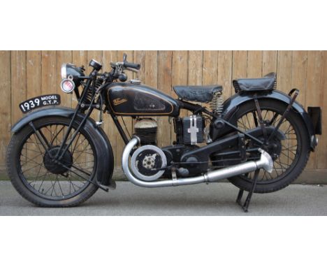 A 1939 Velocette 250cc GTP twin port two stroke, registration number 840 FUF, frame number GB7371T, engine number GB7328, wit