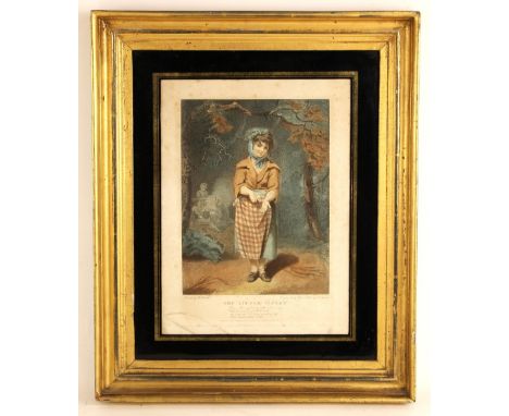 After R. Westall (English school, late 18th century),'The Little Gipsey',Hand coloured engraving on paper by C. Fosi, publish