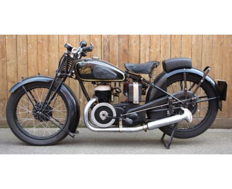 A 1937 Velocette 250cc GTP twin port two stroke, registration number LVS 587, frame number GB6089, engine number GB6019, with