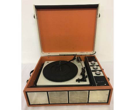 Vintage Alba portable box record player model 432.