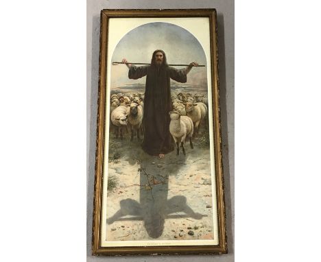 William Strutt (1825 - 1915) print entitled "The Shadow Of The Cross". Framed in a gilt, period frame and glazed. Frame size 