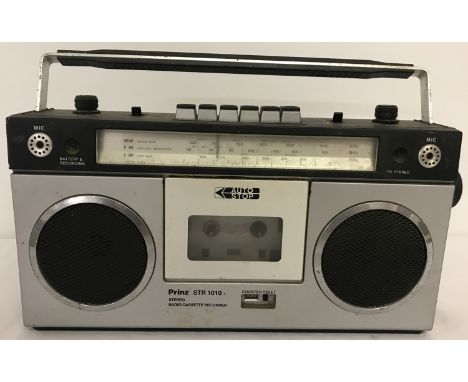 A vintage Prinz STR 1010 stereo radio cassette recorder.  