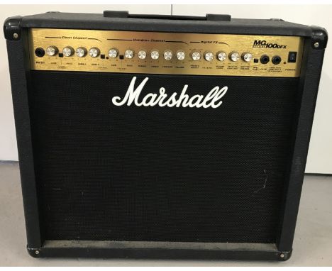 A Marshall MG Series 100DFX Amplifier with reinforced corners &amp; carry handle to top.  Approx. 51 x 58cm.