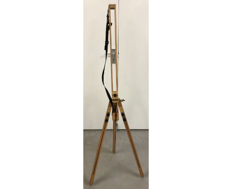A light wood artist's easel by Daler &amp; Rowney.  