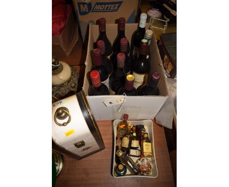 Red wine, to include: Chateau De La Gardine; Cotes du Roussillon; and others (12 bottles); together with a quantity of miniat