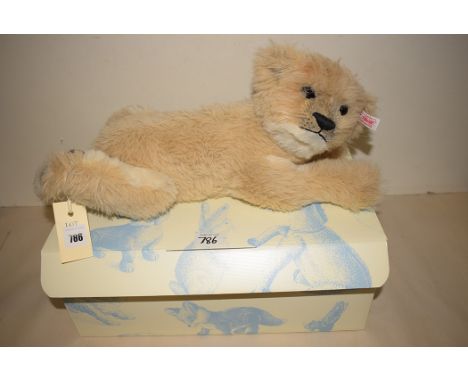 A Steiff Leo Lion Masterpiece, button to ear, limited edition No. 367/3000, with certificate, boxed.